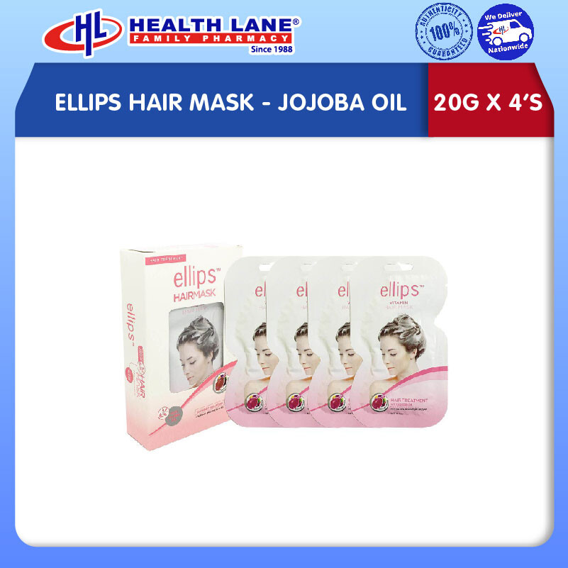 ELLIPS RAMBUT MASK- JOJOBA MINYAK (20Gx4'S)